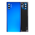 Back Cover Glass With Camera Lens For Samsung Galaxy Note 10 Plus / 5G (No Logo) (Aftermarket Plus) (Aura Blue)