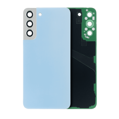 Back Cover Glass With Camera Lens For Samsung Galaxy S22 Plus 5G (No Logo) (Aftermarket Plus) (Sky Blue)