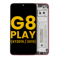 LCD Assembly With Frame For Motorola Moto G8 Play (XT2015 / 2019) (Refurbished) (Magenta Red)