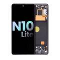 OLED Assembly With Frame For Samsung Galaxy Note 10 Lite (Service Pack) (Aura Black)