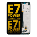 LCD Assembly With Frame For Motorola Moto E7 Power (XT2097-6 / 2021) (Refurbished) (Black)