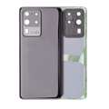 Back Cover Glass With Camera Lens For Samsung Galaxy S20 Ultra 5G (No Logo) (Aftermarket Plus) (Cosmic Black)