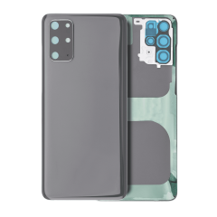 Back Cover Glass With Camera Lens For Samsung Galaxy S20 Plus 5G (No Logo) (Aftermarket Plus) (Cosmic Gray)