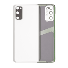 Back Cover Glass With Camera Lens For Samsung Galaxy S20 5G (No Logo) (Aftermarket Plus) (Cloud White)