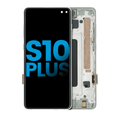 LCD Assembly With Frame (Without Fingerprint Sensor) For Samsung Galaxy S10 Plus (Aftermarket Plus: TFT) (Prism White)