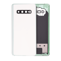 Back Cover Glass With Camera Lens For Samsung Galaxy S10 Plus (Service Pack) (Ceramic White)