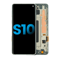 LCD Assembly With Frame (Without Fingerprint Sensor) For Samsung Galaxy S10 (Aftermarket Plus: TFT) (Prism Green)