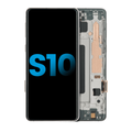 LCD Assembly With Frame (Without Fingerprint Sensor) For Samsung Galaxy S10 (Aftermarket Plus: TFT) (Prism Black)