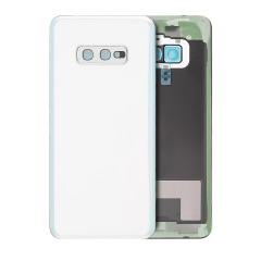 Back Cover Glass With Camera Lens For Samsung Galaxy S10e (No Logo) (Aftermarket Plus) (Prism White)