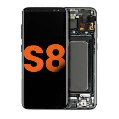 OLED Assembly With Frame For Samsung Galaxy S8 (Blemish: Grade C) (Midnight Black)