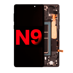 OLED Assembly With Frame For Samsung Galaxy Note 9 (Aftermarket Plus) (Midnight Black)
