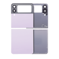 Top & Bottom Back Cover Glass With Camera Lens For Samsung Galaxy Z Flip 3 5G (Aftermarket Plus) (Lavender)