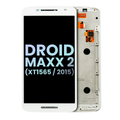 LCD Assembly With Frame For Motorola Droid Maxx 2 (XT1565 / 2015) (Genuine OEM) (White)