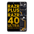 Inner OLED Assembly With Frame For Motorola Moto Razr Plus 2023 / Razr 40 Ultra (XT2321 / 2023) (Refurbished) (Infinite Black)