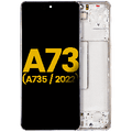 OLED Assembly With Frame For Samsung Galaxy A73 (A735 / 2022) (Refurbished) (White)