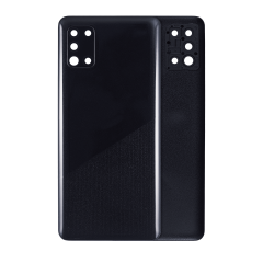 Back Cover Glass With Camera Lens For Samsung Galaxy A31 (A315 / 2020) (Aftermarket Plus) (Prism Crush Black)