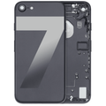 Back Housing W/ Small Components Pre-Installed For iPhone 7 (Used OEM Pull: Grade A) (Matte Black)