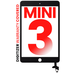 Digitizer With IC Chip For iPad Mini 3 (No Home Button Installed) (Aftermarket Pro: XO7) (Black)
