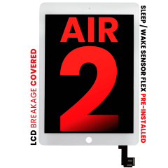 LCD Assembly With Digitizer For iPad Air 2 (Aftermarket Pro: XO7) (White)