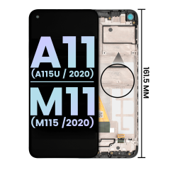 LCD Assembly With Frame For Samsung Galaxy A11 (A115U / 2020) M11 (M115 /2020) (US Version) (Service Pack) (All Colors)