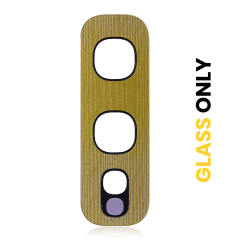 Back Camera Lens (Glass Only) With Adhesive For Samsung Galaxy S10E (Canary Yellow) (10 Pack)