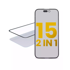2 in 1 (Glass + OCA Pre-Installed) For iPhone 15 (OCA Master) (2 Pack)