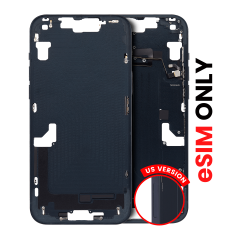 Mid-Frame Housing W/ Small Parts For iPhone 14 (US Version) (Aftermarket Plus) (Midnight)