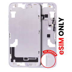 Mid-Frame Housing W/ Small Parts For iPhone 14 (US Version) (Aftermarket Plus) (Purple)