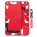 Mid-Frame Housing W/ Small Parts For iPhone 14 Plus (US Version) (Aftermarket Plus) (Red)