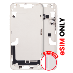 Mid-Frame Housing W/ Small Parts For iPhone 14 Plus (US Version) (Aftermarket Plus) (Starlight)