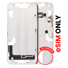 Mid-Frame Housing W/ Small Parts For iPhone 14 (US Version) (Aftermarket Plus) (Starlight)
