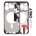 Mid-Frame Housing W/ Small Parts For iPhone 15 Pro Max (US Version) (Used OEM Pull: Grade C) (Black Titanium)