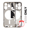 Mid-Frame Housing W/ Small Parts For iPhone 15 Pro (US Version) (Used OEM Pull: Grade C) (Natural Titanium)