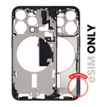 Mid-Frame Housing W/ Small Parts For iPhone 15 Pro (US Version) (Used OEM Pull: Grade C) (Black Titanium)
