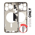 Mid-Frame Housing W/ Small Parts For iPhone 15 Pro Max (US Version) (Used OEM Pull: Grade B) (Natural Titanium)
