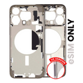 Mid-Frame Housing W/ Small Parts For iPhone 15 Pro Max (US Version) (Used OEM Pull: Grade A) (Natural Titanium)
