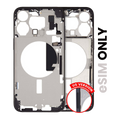 Mid-Frame Housing W/ Small Parts For iPhone 15 Pro Max (US Version) (Used OEM Pull: Grade A) (Black Titanium)