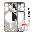 Mid-Frame Housing W/ Small Parts For iPhone 15 Pro (US Version) (Used OEM Pull: Grade A) (Natural Titanium)
