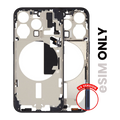 Mid-Frame Housing W/ Small Parts For iPhone 15 Pro (US Version) (Used OEM Pull: Grade A) (Blue Titanium)