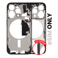 Mid-Frame Housing W/ Small Parts For iPhone 15 Pro (US Version) (Used OEM Pull: Grade A) (Black Titanium)