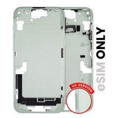 Mid-Frame Housing W/ Small Parts For iPhone 15 Plus (US Version) (Used OEM Pull: Grade A) (Green)