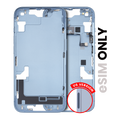 Mid-Frame Housing W/ Small Parts For iPhone 14 (US Version) (Used OEM Pull: Grade B) (Blue)
