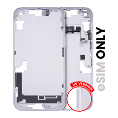 Mid-Frame Housing W/ Small Parts For iPhone 14 Plus (US Version) (Used OEM Pull: Grade B) (Purple)