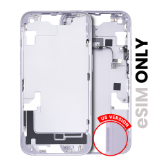 Mid-Frame Housing W/ Small Parts For iPhone 14 (US Version) (Used OEM Pull: Grade B) (Purple)