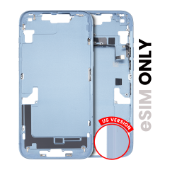 Mid-Frame Housing W/ Small Parts For iPhone 14 Plus (US Version) (Used OEM Pull: Grade C) (Blue)