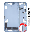 Mid-Frame Housing W/ Small Parts For iPhone 14 (US Version) (Used OEM Pull: Grade C) (Blue)