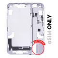 Mid-Frame Housing W/ Small Parts For iPhone 14 (US Version) (Used OEM Pull: Grade C) (Purple)