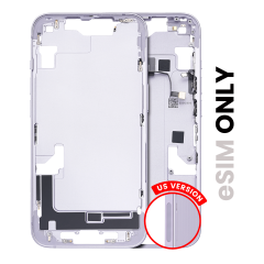 Mid-Frame Housing W/ Small Parts For iPhone 14 (US Version) (Used OEM Pull: Grade C) (Purple)