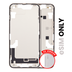 Mid-Frame Housing W/ Small Parts For iPhone 14 (US Version) (Used OEM Pull: Grade A) (Starlight)