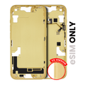 Mid-Frame Housing W/ Small Parts For iPhone 14 (US Version) (Used OEM Pull: Grade A) (Yellow)